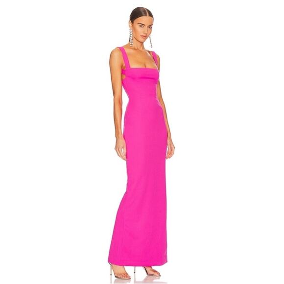 Solace London Joni Magenta Pink Maxi Dress Size 0 - Picture 3 of 11